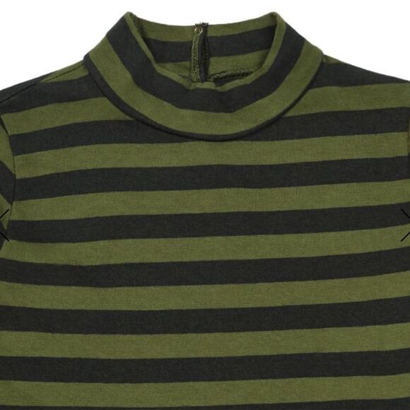 NWT Zhoe & Tobiah Kids‎ Striped Turtleneck Sweater in Green and Black Size 3 - Picture 2 of 8